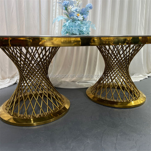 Wedding Supplies <strong>Semi</strong> <strong>Circle</strong> Gold <strong>Table</strong> for Wedding Stage Decoration Wedding <strong>Tables</strong> for Bride - Product Image 6