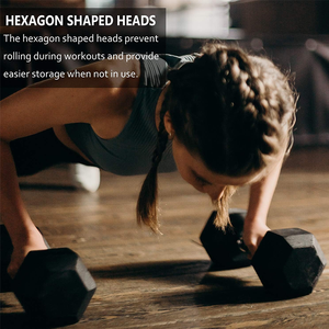 Mancuernas Hexagonales de Goma al por Mayor de Fábrica, Mancuernas con Logotipo Personalizado al por Mayor, Juego de Mancuernas Hexagonales de Hierro Fundido y Goma de 2-50 kg - Product Image 5