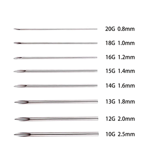 Aiguilles de perçage creuses jetables, boîte de 100 pièces, 50 mm, 12G, 13G, 14G, 15G, 16G, 18G, 20G, outils d'art corporel - Product Image 4