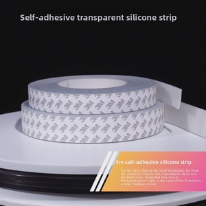 <span class=keywords><strong>Bande</strong></span> d'étanchéité en <span class=keywords><strong>caoutchouc</strong></span> silicone auto-adhésive, résistante aux hautes températures, absorbant les chocs, antidérapante, anti-collision - Product Image 2