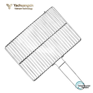 YCX Stainless Steel BBQ <b>Grill</b> Rack Rectangular with Handle for <b>Outdoor</b> & Camping Grilling Cooking Tools - Product Image 6