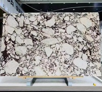 Dalle de marbre poli Calacatta Viola pour plan de travail de cuisine, carrelage de sol, panneau mural, escalier, usinage exotique personnalisé