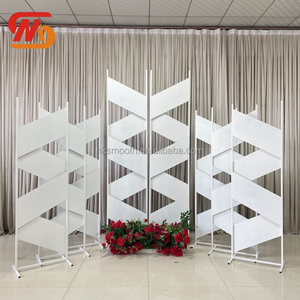 SMOOTH Newest Metal Geometry <b>Backdrop</b> Wall Free Style White <b>Stand</b> for Wedding Festival Event Decoration - Product Image 1