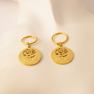 Pendientes de Oro de Kiribati de Alta Calidad en Acero Inoxidable 316L con Baño de Oro de 24K - Product Image 2