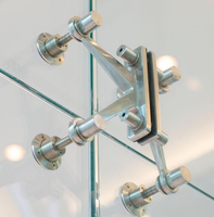 Accessoires pour murs-rideaux, fixations en verre, murs-rideaux en verre pour bâtiments, araignées en verre en acier inoxydable