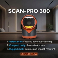 Scanner de codes-barres plat omnidirectionnel 2D de haute qualité pour point de vente, interface USB COM, haute performance, en stock