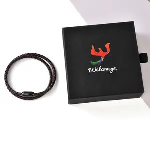 F560 Personalized Pulseras Stainless Steel Leather Cord Bracelet More Than Ornament Leather Bracelet Women For Men Unisex