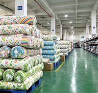 Vente directe Tissu microfibre tissé de poids moyen imprimé abstrait et géométrique anti-boulochage résistant à l'abrasion 100% polyester pour la maison