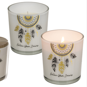 Indien dépoli Cadeau Promotion autochtones Design Verre Bougie Parfumée cire de palme Indian <span class=keywords><strong>ponced</strong></span> Sand - Product Image 1