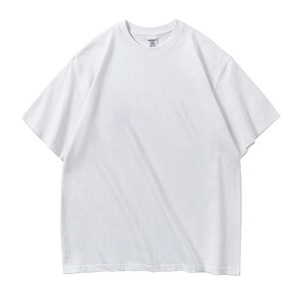 T-shirt pour homme à manches courtes en coton pur tricoté de style japonais, 200g, coupe ample, respirant, motif lettres, été - Product Image 4
