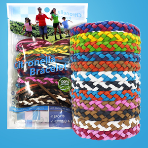 <span class=keywords><strong>Pulseras</strong></span> Repelentes de <span class=keywords><strong>Citronela</strong></span> Naturales, Protección de 240 Horas, Libres de DEET, <span class=keywords><strong>Pulseras</strong></span> Antimosquitos Trenzadas para Camping y Senderismo, Paquete de 10 - Product Image 1