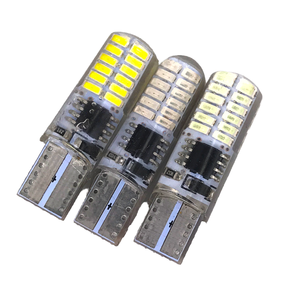 Ampoule de plaque d'immatriculation T10 W5W 168 3014 24SMD pour voiture 12V 18W, blanc naturel, clignotante, en gel de silicone - Product Image 1