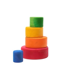 Xây Dựng Bằng Gỗ Khối Cho Trẻ Em Mầm Non Montessori Giáo Dục Sớm Đầy Màu Sắc Xếp Chồng Đá Khối Xếp Chồng Vui Vẻ Đá Đồ Chơi - Product Image 5