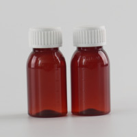 200ml/50ml PET vide pilule capsule médicament conteneur liquide toux-sirop-bouteille avec couvercle en plastique