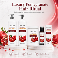 Kit de Soins Capillaires à la Grenade Rouge Naturelle 900ml pour Cheveux Afro 4C : Shampoing, Après-Shampoing, Masque, Huile et Coloration Hydratation Intense