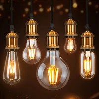 Ampoule LED à filament Edison A60 2700K Blanc Chaud AC/DC Certifiée CE pour Lustre Suspendu Culot E27/E14 Vente en Gros Entrepôt