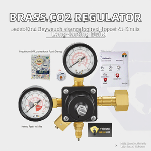 Regulador de CO2 de soda de latón duradero, controlador de presión de elaboración casera para barriles de <span class=keywords><strong>cerveza</strong></span> para gas acetileno <span class=keywords><strong>helio</strong></span> LPG para reducir la presión - Product Image 2
