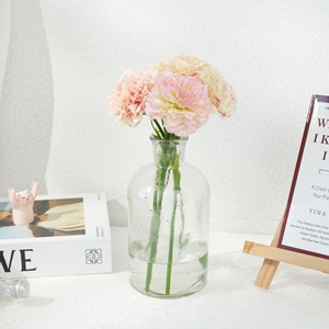 Œillets artificiels à tige courte pour décoration de table, articles d'ameublement doux pour la Fête des Mères, fleurs individuelles transfrontalières les plus vendues - Product Image 3