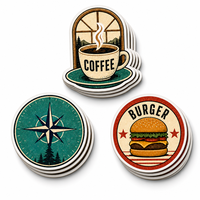 Autocollant vintage personnalisé pour l'extérieur, badge rétro, autocollant en vinyle découpé, imperméable, auto-adhésif pour bouteille d'eau, boîte de camping