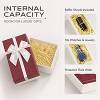 Boîte cadeau en papier spécial personnalisée avec ruban et nœud, boîte cadeau en carton pour anniversaire, mariage, boîte en papier rigide de luxe avec couvercle et base, boîte en papier recyclé