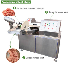 Cortadora de Carne de Alta Calidad con Conversión de Frecuencia, Mezcladora Emulsionadora Automática, Picadora de Alta Velocidad para Salchichas - Product Image 1