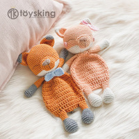 Crochet renard Lovey Amigurumi jouet couette couverture cadeau pour enfants Kawaii bébé cadeau doux tricoté renard couette sécurité jouets