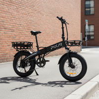 Livraison gratuite depuis l'entrepôt du Royaume-Uni et des États-Unis, vélo de montagne pliable électrique en alliage d'aluminium sans balais, batterie au lithium, pneu gras 20''*4.0 pouces, 48V 500W