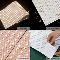 Lámina LED Flexible de Alta Eficiencia, Bicolor, Ajustable, 696 LED SMD2835, CRI90+, para Retroiluminación de Pantallas Publicitarias, 5 Años de Garantía