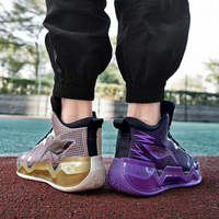 Chaussures de basket-ball de sport décontractées, vente en gros, taille 36 à 45, maille en caoutchouc, cuir synthétique, Logo personnalisé accepté, 1 paire