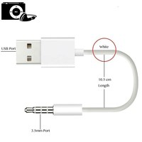 Câble de charge et de synchronisation de données polyvalent Jack 3,5 mm vers USB 2.0 pour Shuffle 3ème à 7ème génération