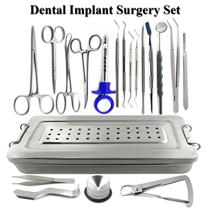 Kit de Implantes para Cirugía Oral Dental con Caja, Instrumentos Quirúrgicos de Odontología, 19 Piezas, CE - Product Image 1