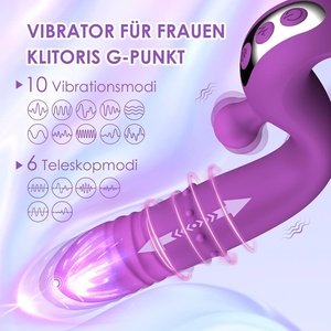 Jouet sexuel Clitoris point G pour femmes 10 fonctions de choc ensemble de vibrateur télescopique son masturbateur et Couples vibrateur gode jouets sexuels - Product Image 3
