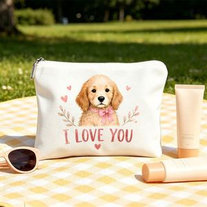 Sac à cosmétiques Golden Retriever Puppy Love polyvalent pour femmes, idéal pour maman, filles, amies, cadeaux parfaits pour les voyages et les anniversaires - Product Image 6