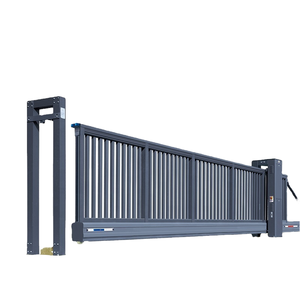 Shengshichanglong Automatic <b>Swing</b> Style Aluminum Black Cantilever <b>Sliding</b> Gate for School Factory House Warehouse Application - Product Image 4