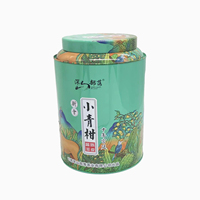 Boîte de rangement hermétique ronde en métal avec double couvercle pour thé, haute qualité, en promotion