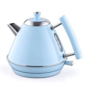 Bouilloire électrique moderne BESTONE bleu clair 1,0 L avec corps en acier inoxydable et filtre amovible lavable - Product Image 2