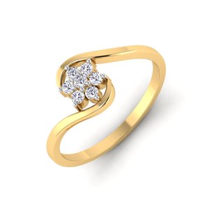 2024 nouvelle mode diamant rond bagues de fiançailles 14k/18k/24k or et argent bijoux accessoires pour femmes pour les fêtes cadeaux - Product Image 1
