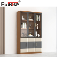 Ekintop Bureau modulaire moderne et luxueux en bois MDF pour bureau à domicile Mobilier de bureau en L