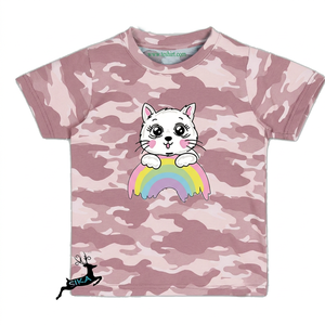 เสื้อยืดเด็กผ้าฝ้าย 100% ระบายอากาศได้ดี เป็นมิตรกับสิ่งแวดล้อม คอกลม ลายพราง สปอร์ต  รับสกรีนโลโก้  ไซส์เด็กผู้ชาย น้ำหนัก 160 กรัม ขายส่ง - Product Image 1