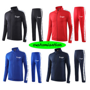 Winter Lange Mouwen Voetbalpakken Volwassen Sportjas Hardlooptraining Voetbalkleding Warme Sportkleding Wedstrijd Met Rits 21/22 - Product Image 1