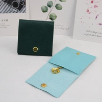 Sac de bijoux de poche enveloppe de bijoux en simili cuir avec logo personnalisé à la mode pour collier, bracelets et boucles d'oreilles