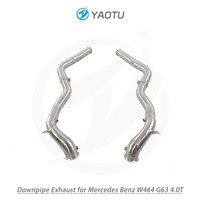 Collecteur d'échappement YT pour Mercedes Benz W464 G63 4.0T AMG avec finition brossée, conçu pour des performances élevées en acier inoxydable SS304