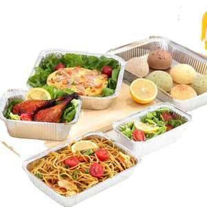 Tùy Chỉnh Hình Chữ Nhật 1750Ml Dùng Một Lần Nhôm Bao Bì Thực Phẩm Lá <span class=keywords><strong>Container</strong></span> Với Nắp 83185 F4 Hình Chữ Nhật Nhôm Chảo Với Hình Dạng - Product Image 5