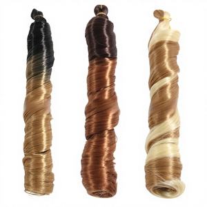 Estensioni per capelli all'uncinetto con onde larghe, stile europeo, americano e africano, in fibra resistente alle alte temperature, per trecce e capelli ricci lunghi e mossi - Product Image 4