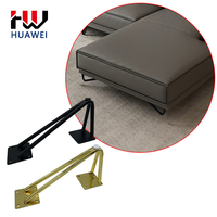 HUAEWI Pieds de canapé d'armoire de style moderne Quincaillerie d'ameublement Pied de table en or noir 120mm 150mm