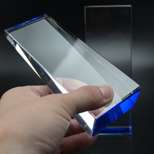 उच्च गुणवत्ता वाले रिक्त K9 क्रिस्टल पट्टिका पुरस्कार तिरछा प्लेन ग्लास ट्रॉफी कस्टम 3 डी लेजर उत्कीर्ण लोगो - Product Image 3