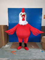 Efun quantité minimale de commande 1 PCS Poulet Ludique Grand Coq Dessin Animé Poupée Costume Marche Cos Prop Couvre-Chef Poupée Costume Turquie Dieu de la Richesse