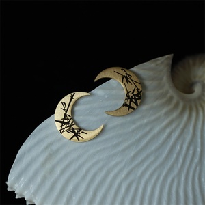 Pendientes de Joyería Vintage, Chapados en Oro, de Acero Inoxidable, con Diseño de Luna, para Mujer - Product Image 5