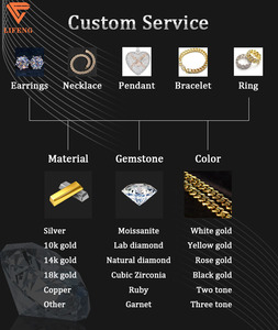 Mặt dây chuyền Hip Hop cổ điển mới, dây chuyền tùy chỉnh bạc 925, đá Moissanite VVS, kiểu dây Cuban Link, kèm mặt chữ, trang sức Punk Rock - Product Image 4