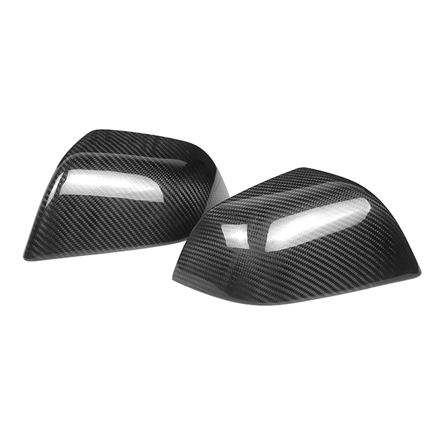 Shasha Carbon for Tesla Model 3 2024 Rear View Mirror Decorative Cover Real Carbon Fiber Exterior Accessories for Tesla Model 3